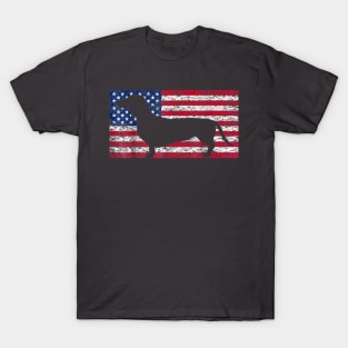 Dachshund Breed Dog America Flag Patriot 4th July T-Shirt